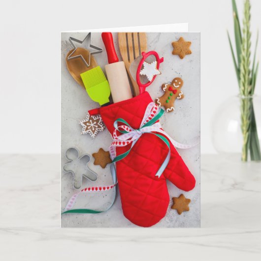 Kerstkeuken Feestdagen Kaart (Voorkant)