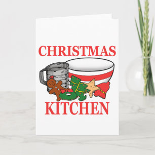kerstkeuken feestdagen kaart