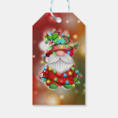kerstkeuken Gnome Holiday Lights Cadeaulabel (Achterkant)