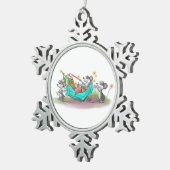 kerstkeuken Heist Tin Sneeuwvlok Ornament (Rechts)