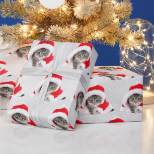 kerstkeuken in Pet op grijs Cadeaupapier