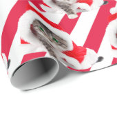 kerstkeuken in Pet op strepen Cadeaupapier (Rol Hoek)