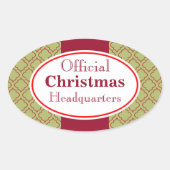 Kerstkeuken Kerst Hoofdkwartier Sticker (Voorkant)