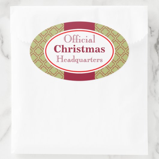 Kerstkeuken Kerst Hoofdkwartier Sticker (Tas)