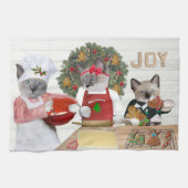 Kerstkeuken Kitten Kitchen Towel Theedoek (Horizontaal)