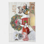 Kerstkeuken Kitten Kitchen Towel Theedoek (Verticaal)