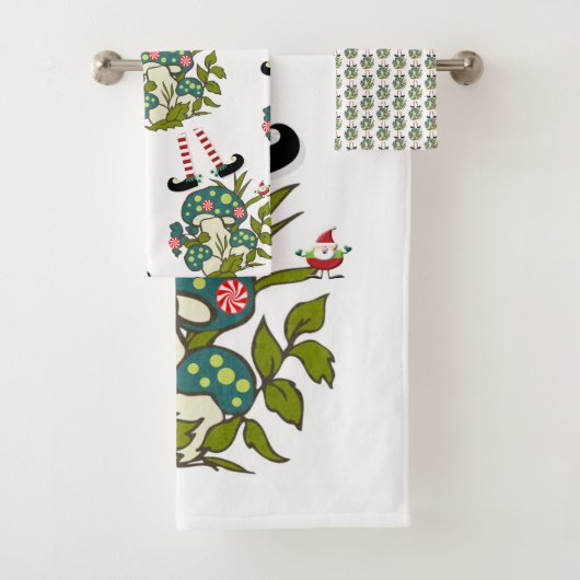 kerstkeuken met Elf Bath, kerstman Bad Handdoek (Insitu)