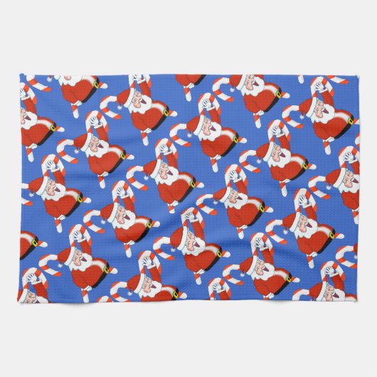 Kerstkeuken met snoepjes theedoek (Horizontaal)