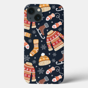 Kerstkeuken Mittens Ice Schaats Winter Patroon Case-Mate iPhone Case