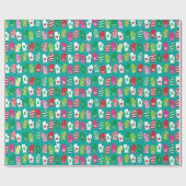 Kerstkeuken Mitts Pattern Cadeaupapier (Vlak)