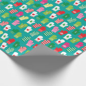 Kerstkeuken Mitts Pattern Cadeaupapier (Hoek)