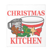 kerstkeuken notitieblok (Voorkant)