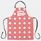 Kerstkeuken-pron met Snoep Peppermint Schort (Voorkant)