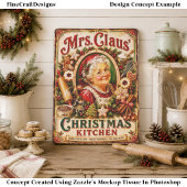 Kerstkeuken Retro Kerstbord FQ5 Decoupage Tissuepapier