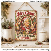 Kerstkeuken Retro Kerstbord FQ5 Decoupage Tissuepapier