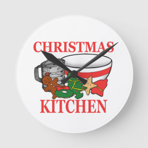 kerstkeuken ronde klok