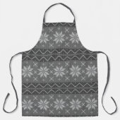 kerstkeuken Scandinavian Knit Black Grey Schort (Voorkant)