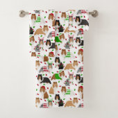 kerstkeuken Shetland Sheepdog Bath set Bad Handdoek (Insitu)