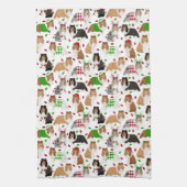 kerstkeuken Shetland Sheepdog Kitchen Towel Theedoek (Verticaal)