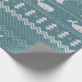 kerstkeuken van brei- en patroonwalscandi cadeaupapier (Hoek)