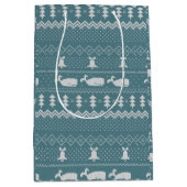 kerstkeuken van brei- en patroonwalscandi medium cadeauzakje (Voorkant)