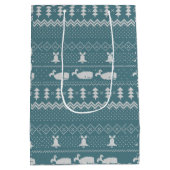 kerstkeuken van brei- en patroonwalscandi medium cadeauzakje (Achterkant)