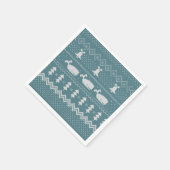 kerstkeuken van brei- en patroonwalscandi servet (Hoek)