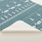 kerstkeuken van brei- en patroonwalvis sherpa deken (3/4)