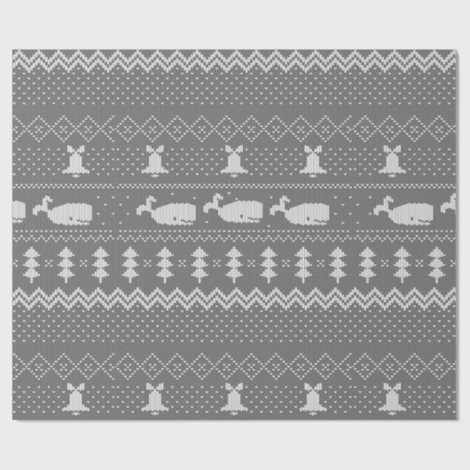 kerstkeuken van brei-patroonwaluw cadeaupapier (Vlak)