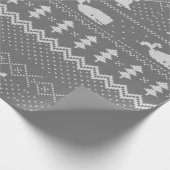 kerstkeuken van brei-patroonwaluw cadeaupapier (Hoek)