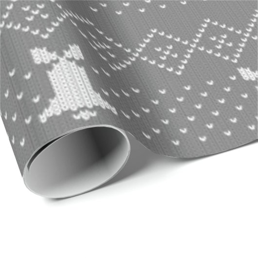 kerstkeuken van brei-patroonwaluw cadeaupapier (Rol Hoek)