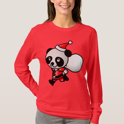 kerstkeuken van Santa Panda T-shirt (Voorkant)