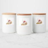 Kerstkeuken Voedselcontainer Etiket (Flessen)