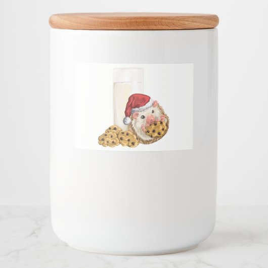 Kerstkeuken Voedselcontainer Etiket (Voorkant)