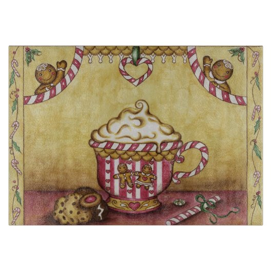 kerstkeuken voor keuken- en keukengerei snijplank (Voorkant)