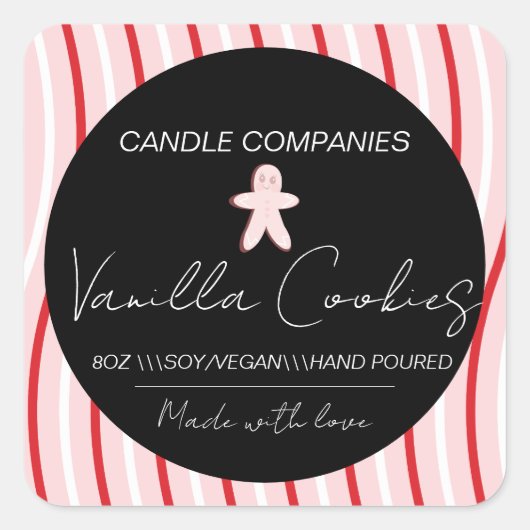 kerstkeukenbrood Kandbouwer Vierkante Sticker (Voorkant)