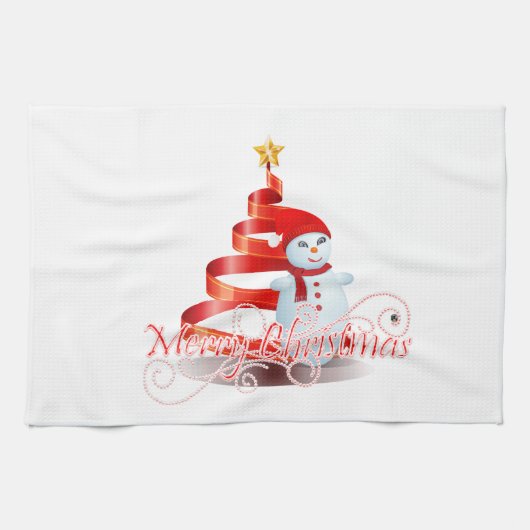 kerstkeukenhanddoek 16 x 24 inch theedoek (Horizontaal)