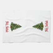 kerstkeukenhanddoek Feliz Navidad Tree Theedoek (Horizontaal)