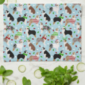 Kerstkeukenhanddoek in Shepherd Kitchen Theedoek (Gevouwen)