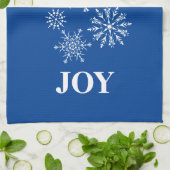 Kerstkeukenhanddoek Joy Snowflakes Theedoek (Gevouwen)