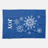 Kerstkeukenhanddoek Joy Snowflakes Theedoek (Horizontaal)