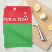 Kerstkeukenhanddoek Joyeux Noel Theedoek (Quarter Fold)