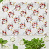 Kerstkeukenhanddoek/kerstman Theedoek (Gevouwen)