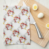 Kerstkeukenhanddoek/kerstman Theedoek (Quarter Fold)