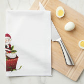 Kerstkeukenhanddoek met kersttaart theedoek (Quarter Fold)