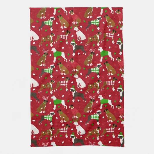 kerstkeukenhanddoek theedoek (Verticaal)