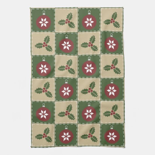 Kerstkeukenhanddoek Theedoek (Verticaal)