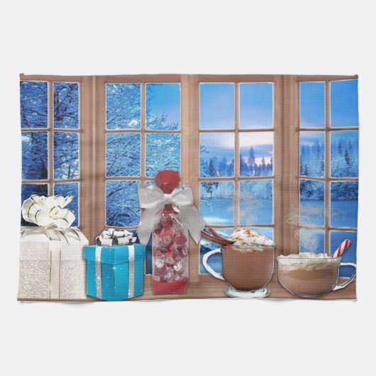 kerstkeukenhanddoek theedoek (Horizontaal)