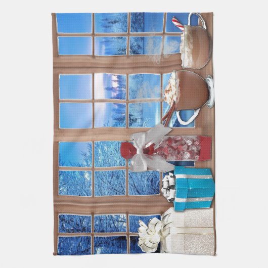 kerstkeukenhanddoek theedoek (Verticaal)