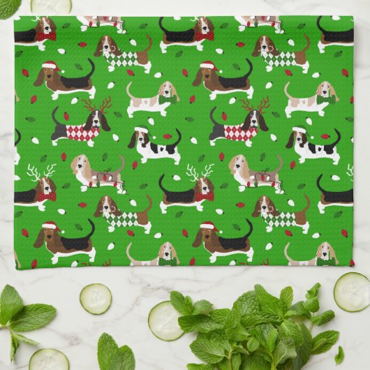 kerstkeukenhanddoek theedoek (Gevouwen)